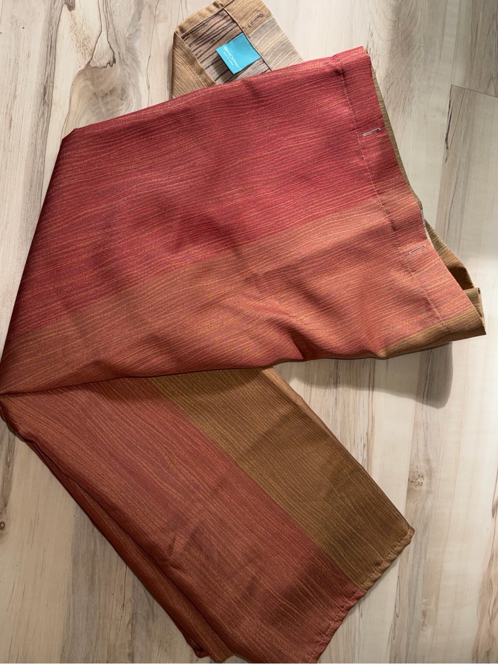 Men's Casual Stripe Pants in Rust and Brown